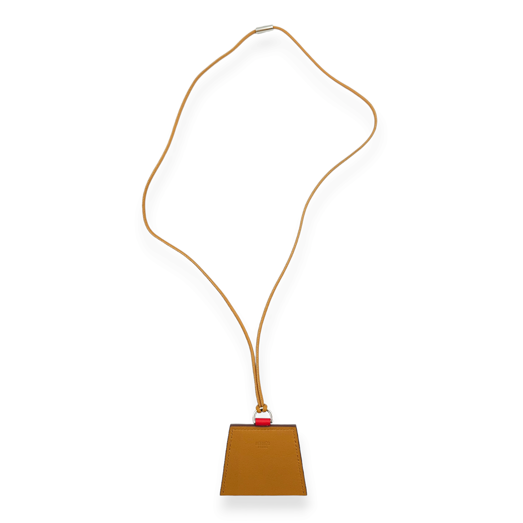 Monpetit Kelly Pendant Size Large Rouge De Coeur/ Sesame Necklace in Swift, Palladium hardware - Image 2