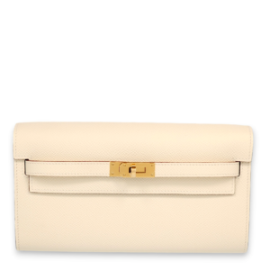Kelly To Go Verso Nata/Sesame Crossbody Bag in Epsom, Gold hardware