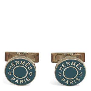 Licol 2 cufflinks Petrol Costume Jewellery, Palladium hardware