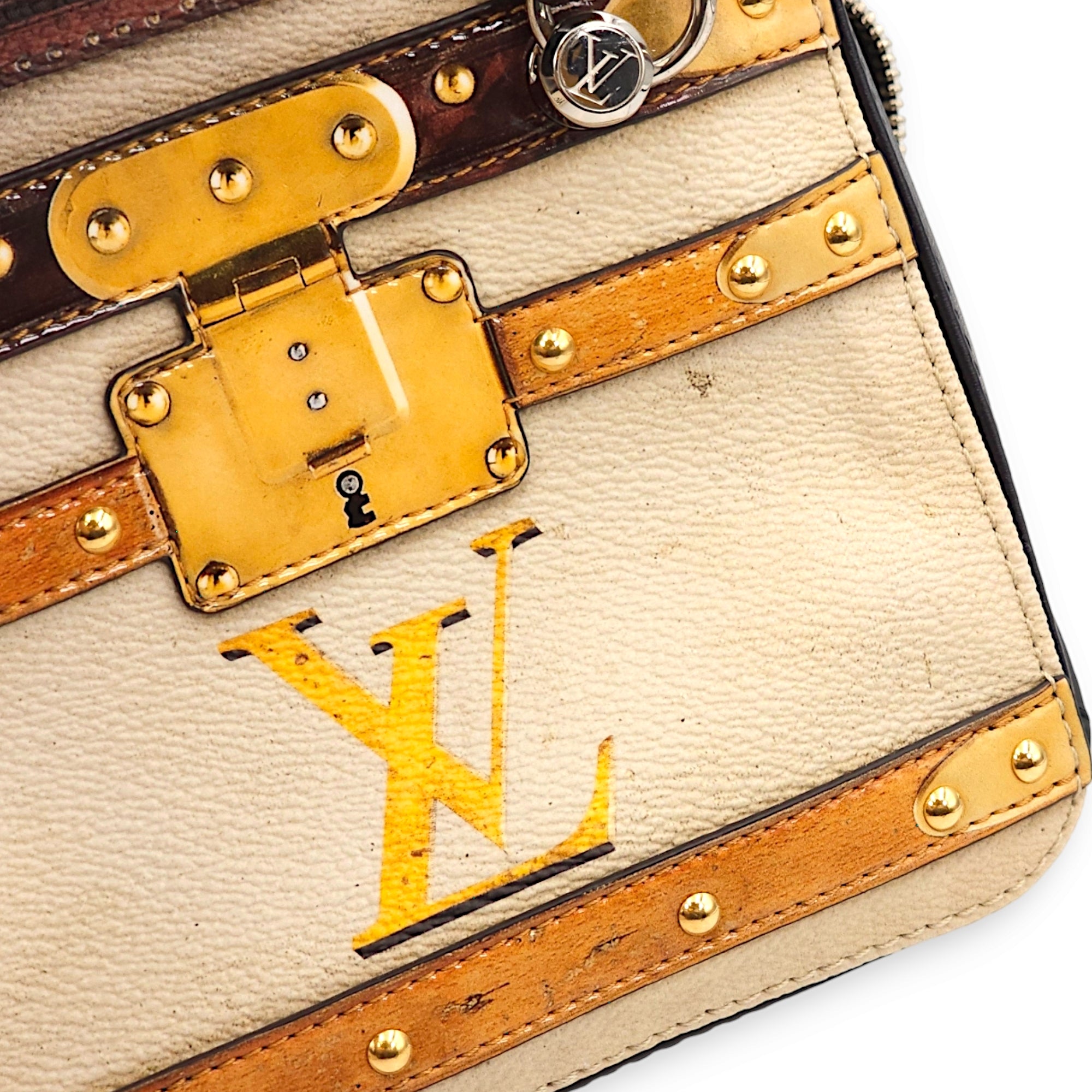 Time Trunk Square Multi-colour Top Handle Bag in Canvas/Calf, Palladium hardware - Image 4