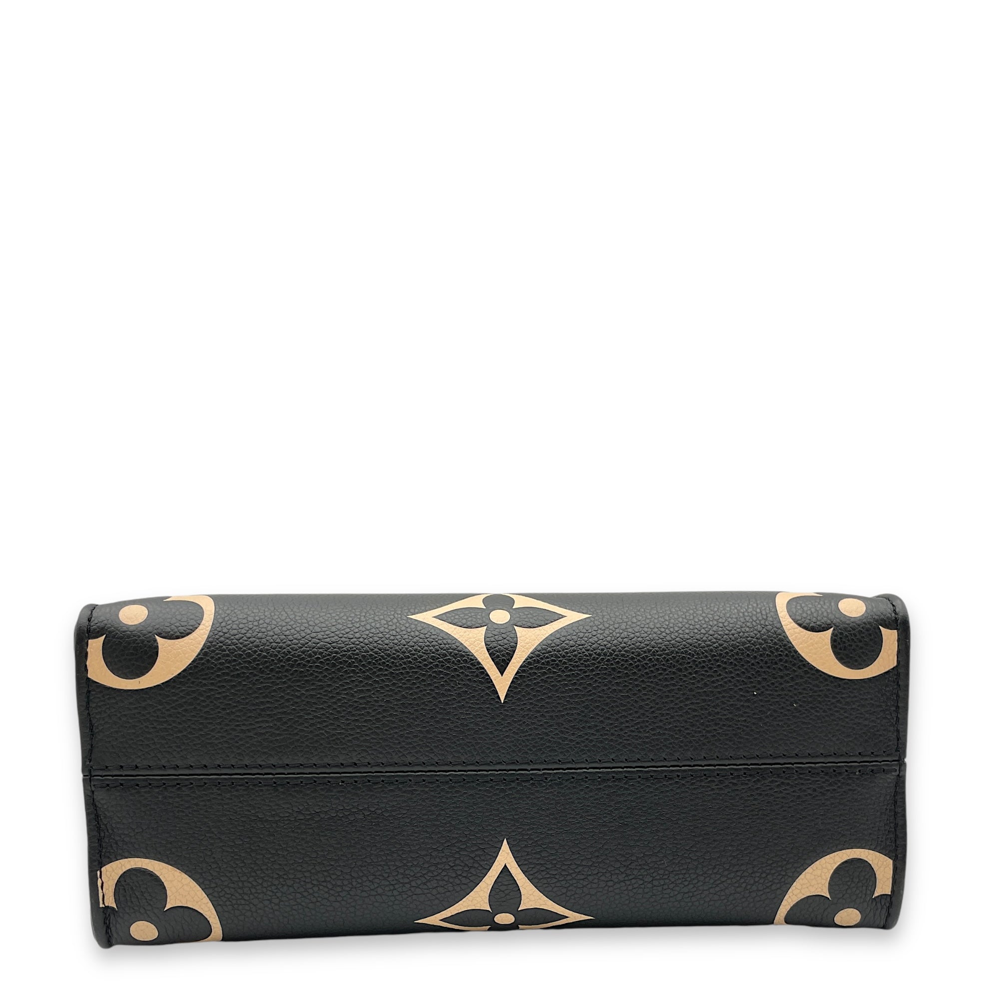 OnTheGo PM Black/Beige Top Handle Bag in Monogram Empriente Leather, Gold hardware - Image 5