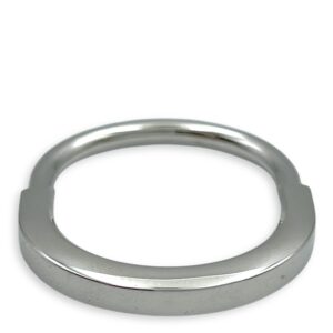 Lock Small US 7.5 Ring in White Gold Hardware