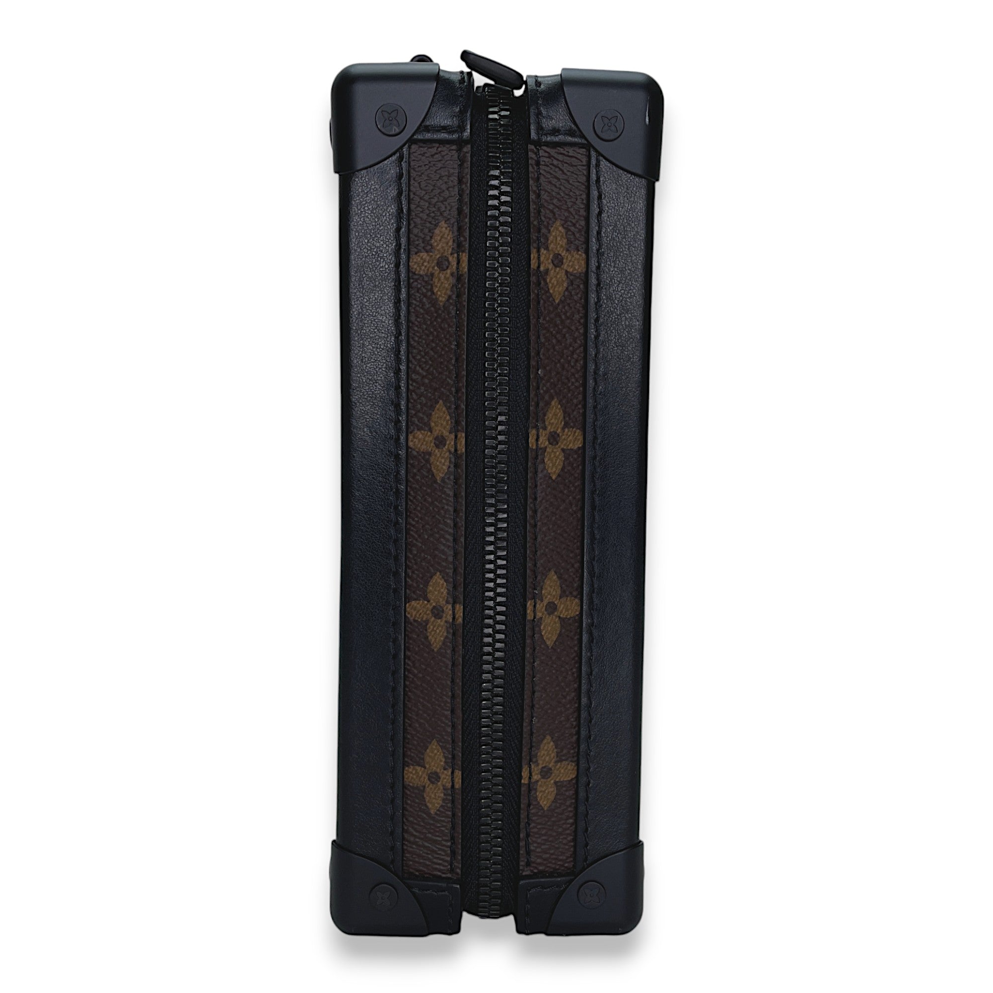 Vertical Soft Trunk Crossbody bag in Monogram Coated Canvas, Lacquered Metal Hardware - Image 4