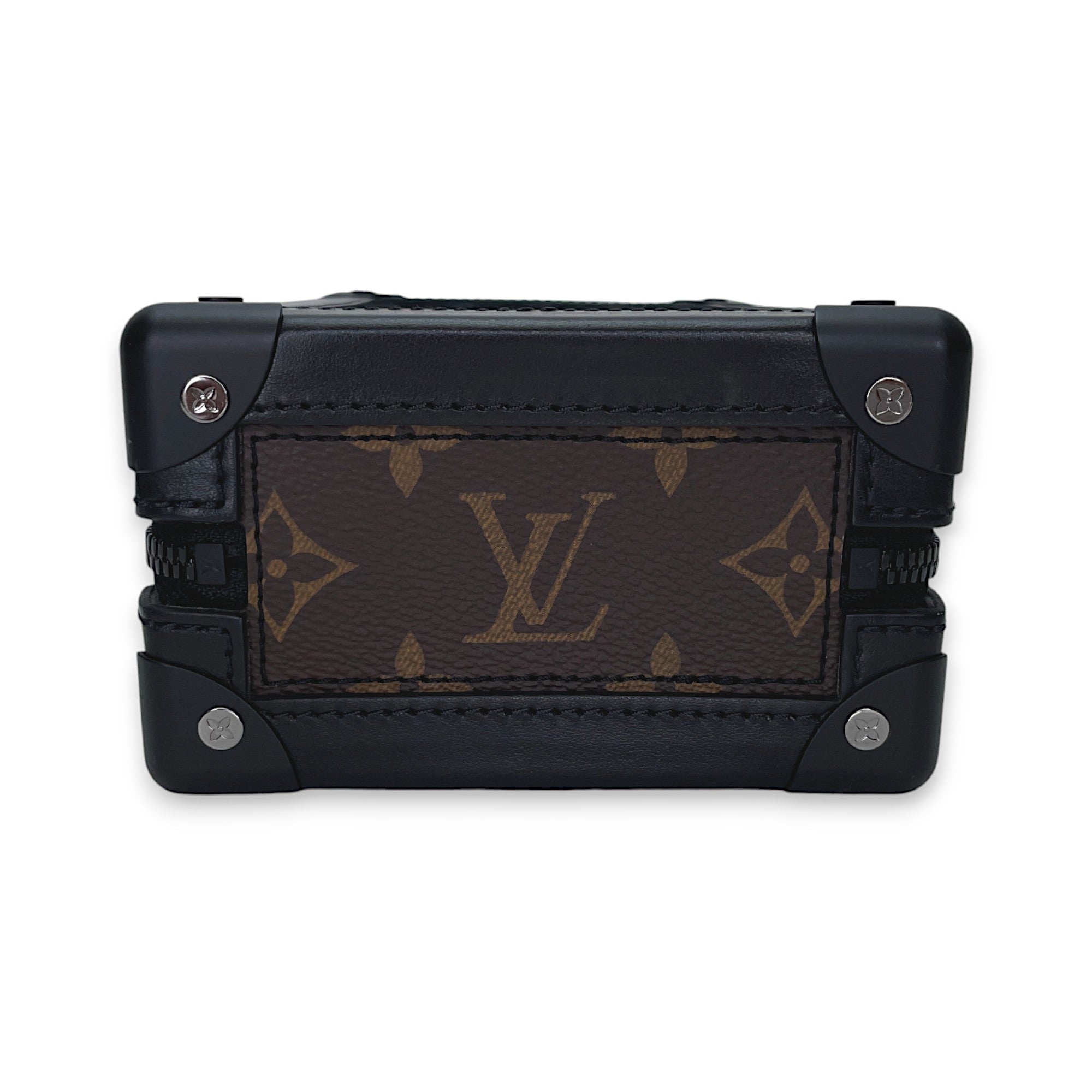 Vertical Soft Trunk Crossbody bag in Monogram Coated Canvas, Lacquered Metal Hardware - Image 5