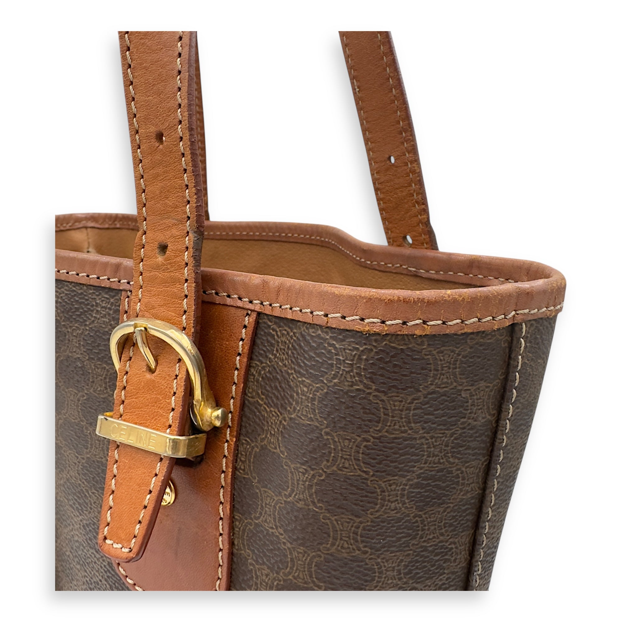 Macadam Tote Bag Brown in Coated Canvas, Gold hardware - Image 11