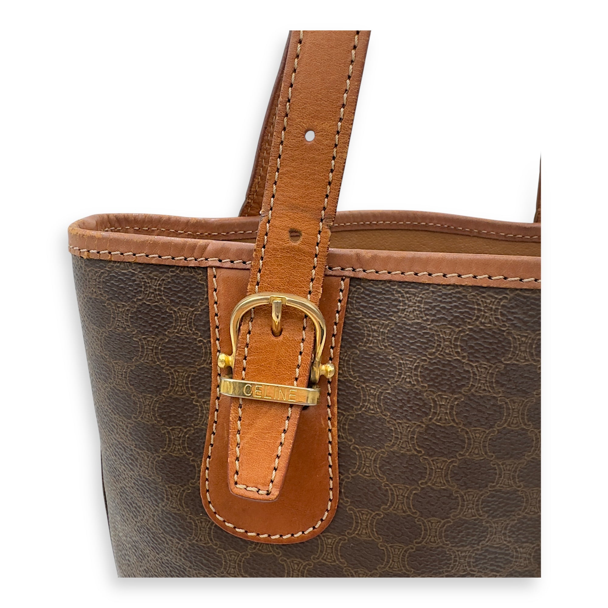 Macadam Tote Bag Brown in Coated Canvas, Gold hardware - Image 12