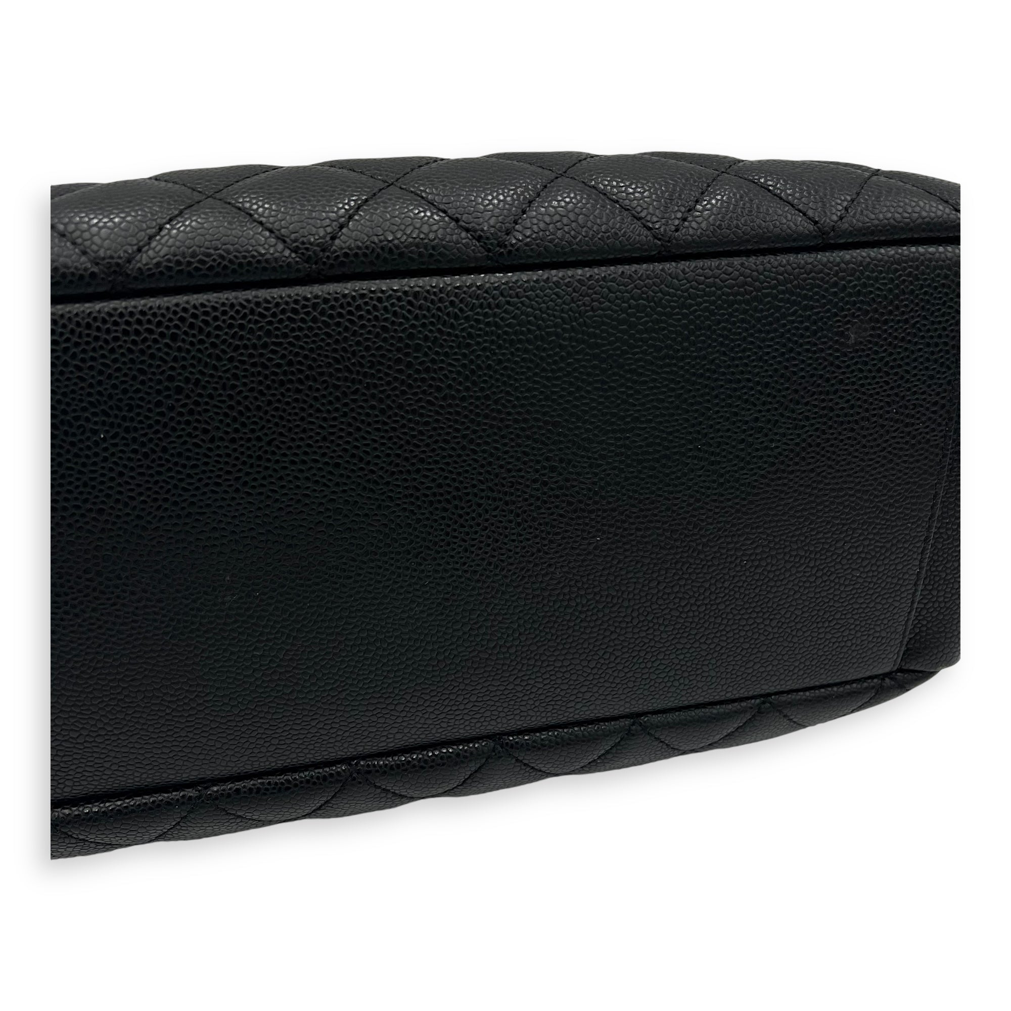 GST Black Tote Bag in Caviar Leather, Gold hardware - Image 12