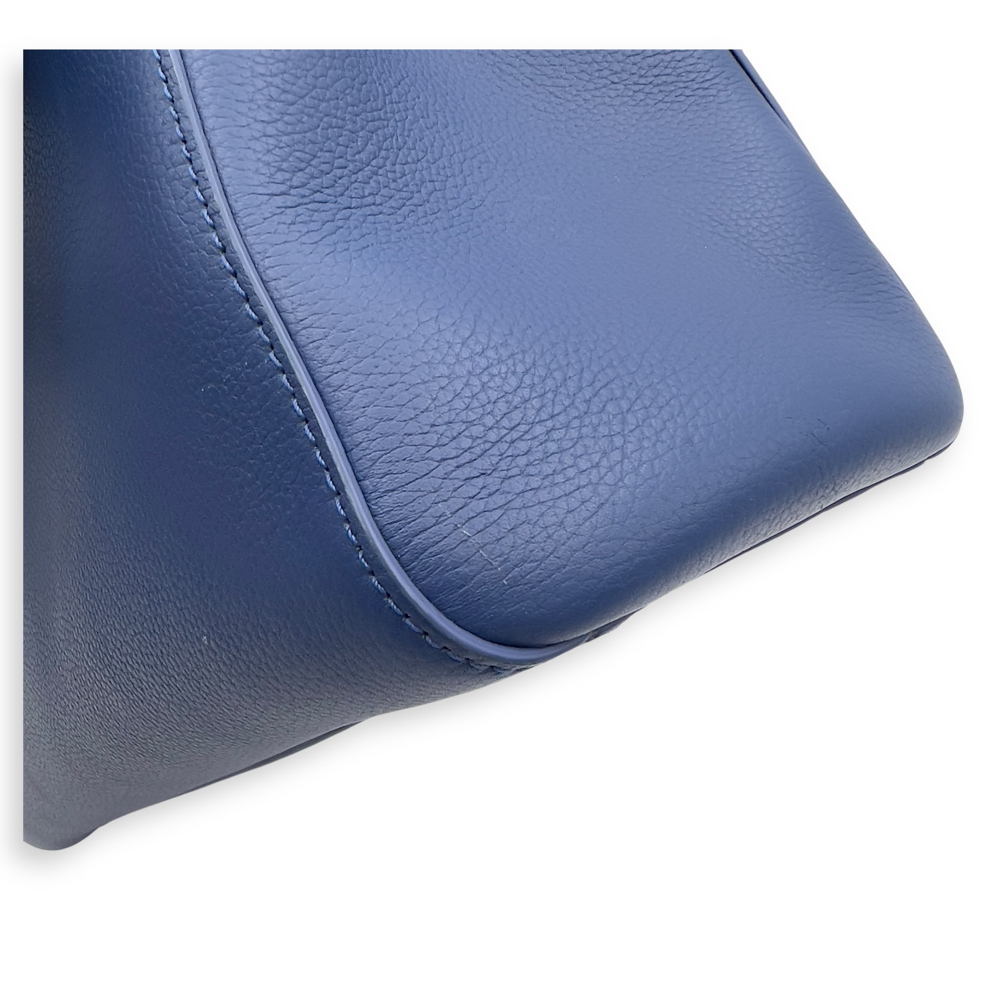 Neo Executive Blue Top Handle Bag in Caviar Leather, Silver hardware - Image 21