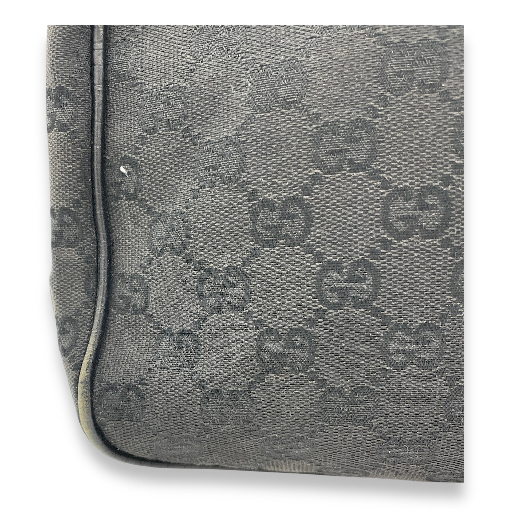 GG Bamboo Black Top Handle Bag in Canvas, Gunmetal hardware - Image 10