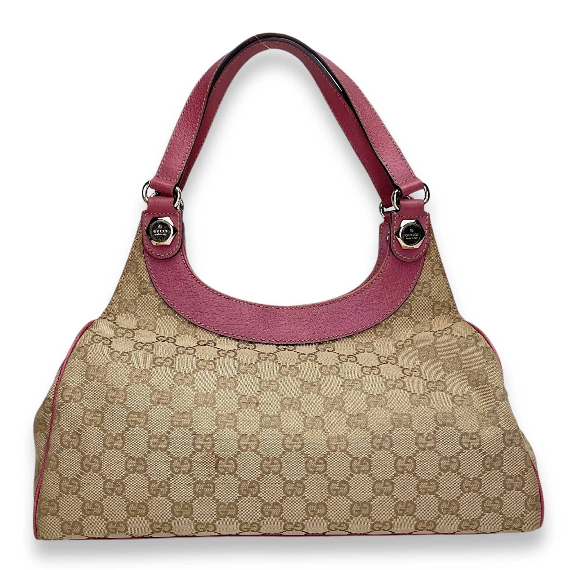 GG Charmy Shoulder bag in Canvas, Light Gold Hardware