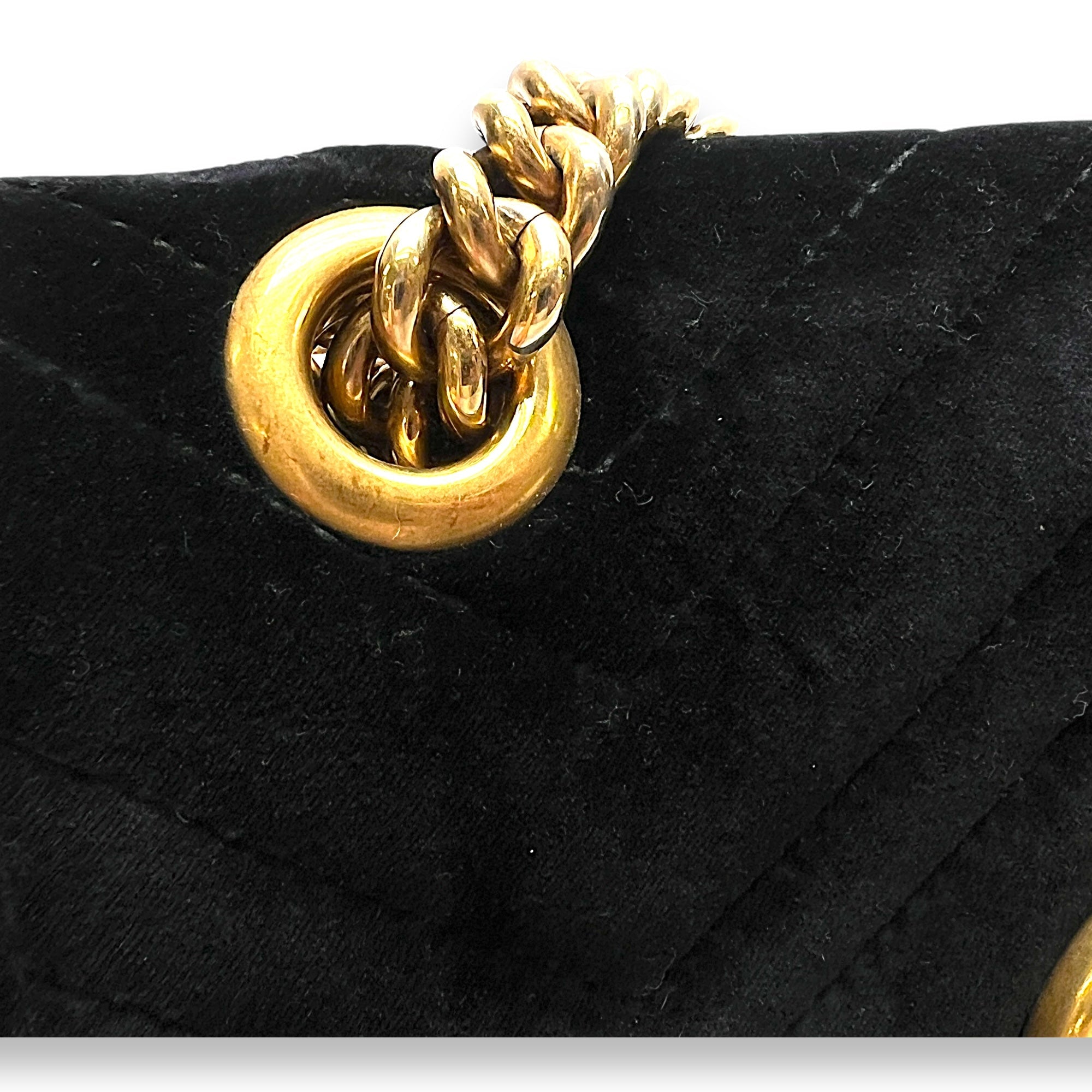GG Marmont Mini Shoulder bag in Velvet, Gold Hardware - Image 7