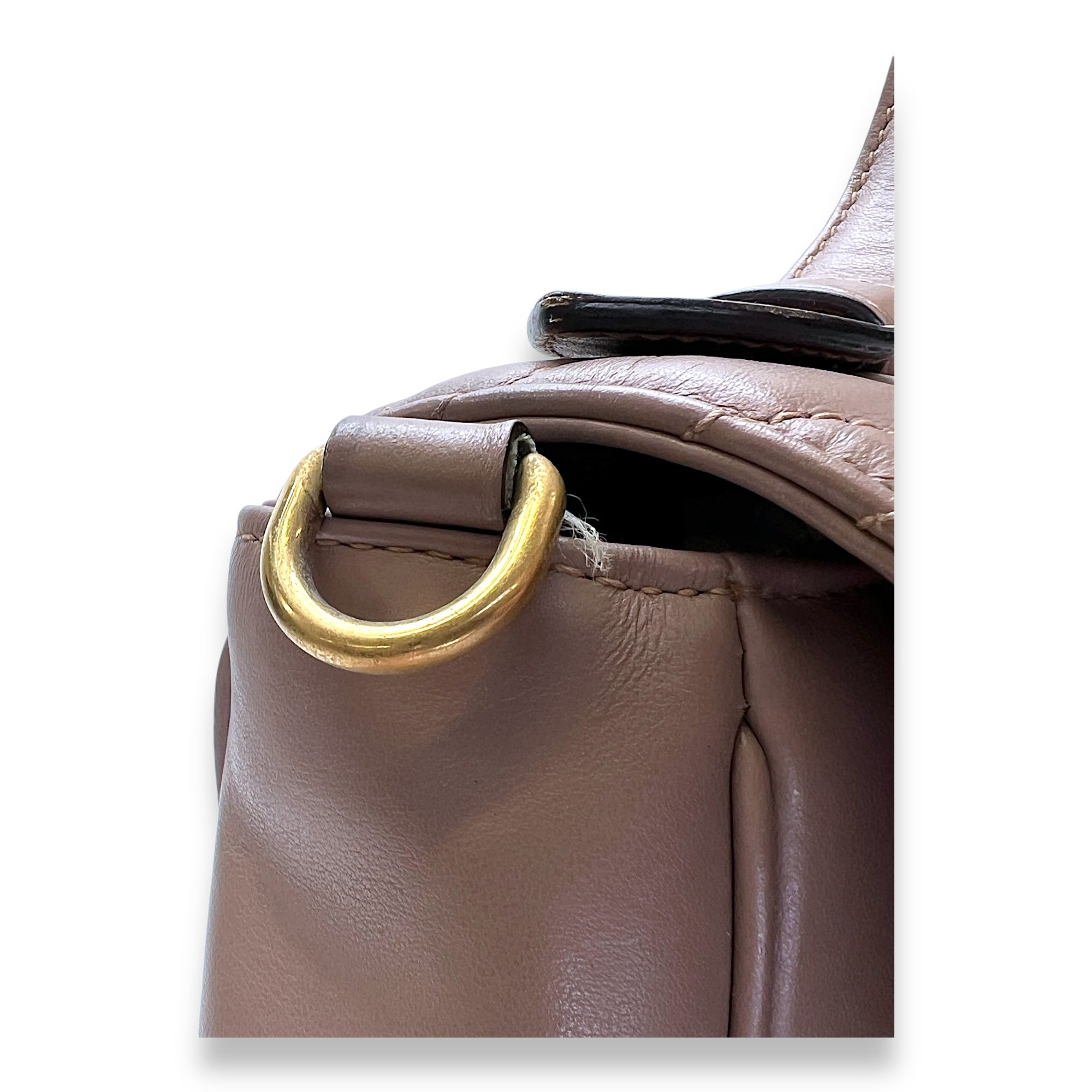 GG Marmont Top Handle Bag Pink in Calfskin, Gold hardware - Image 6