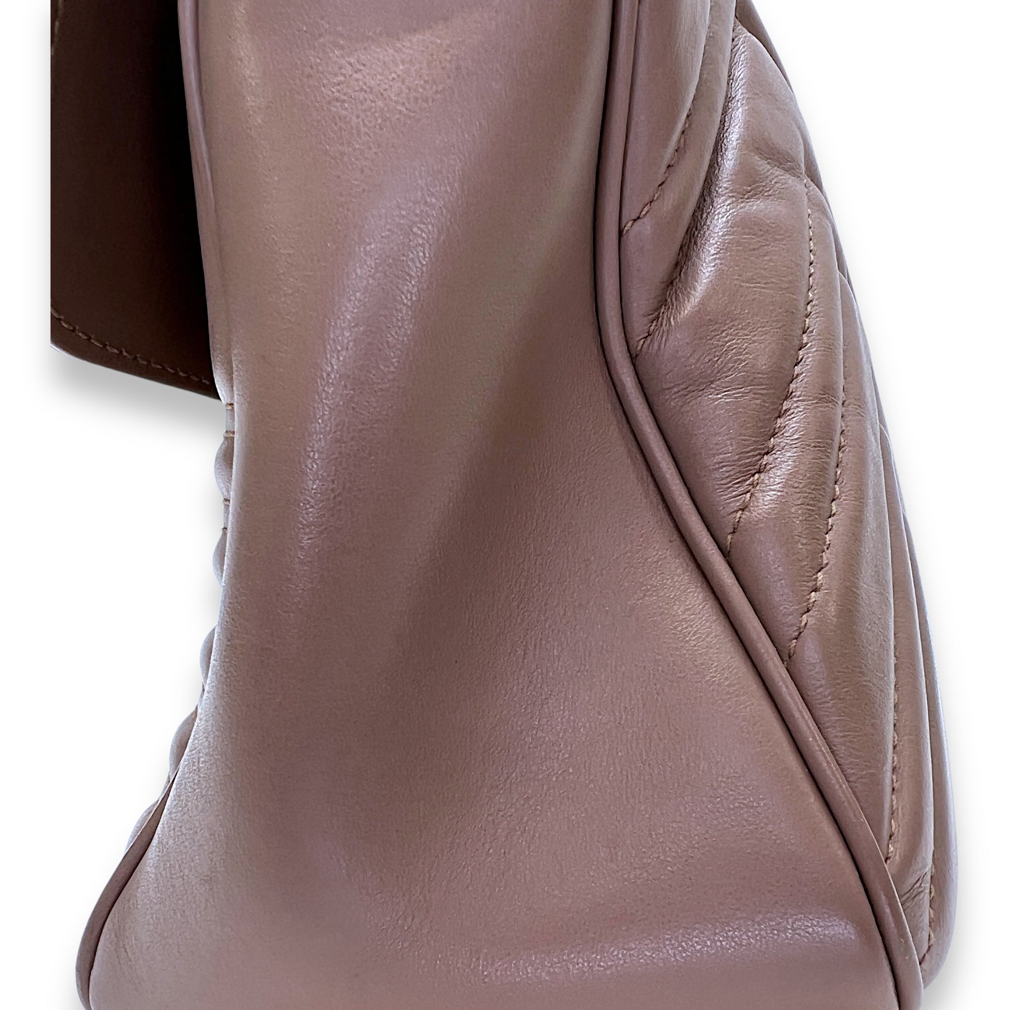 GG Marmont Top Handle Bag Pink in Calfskin, Gold hardware - Image 9