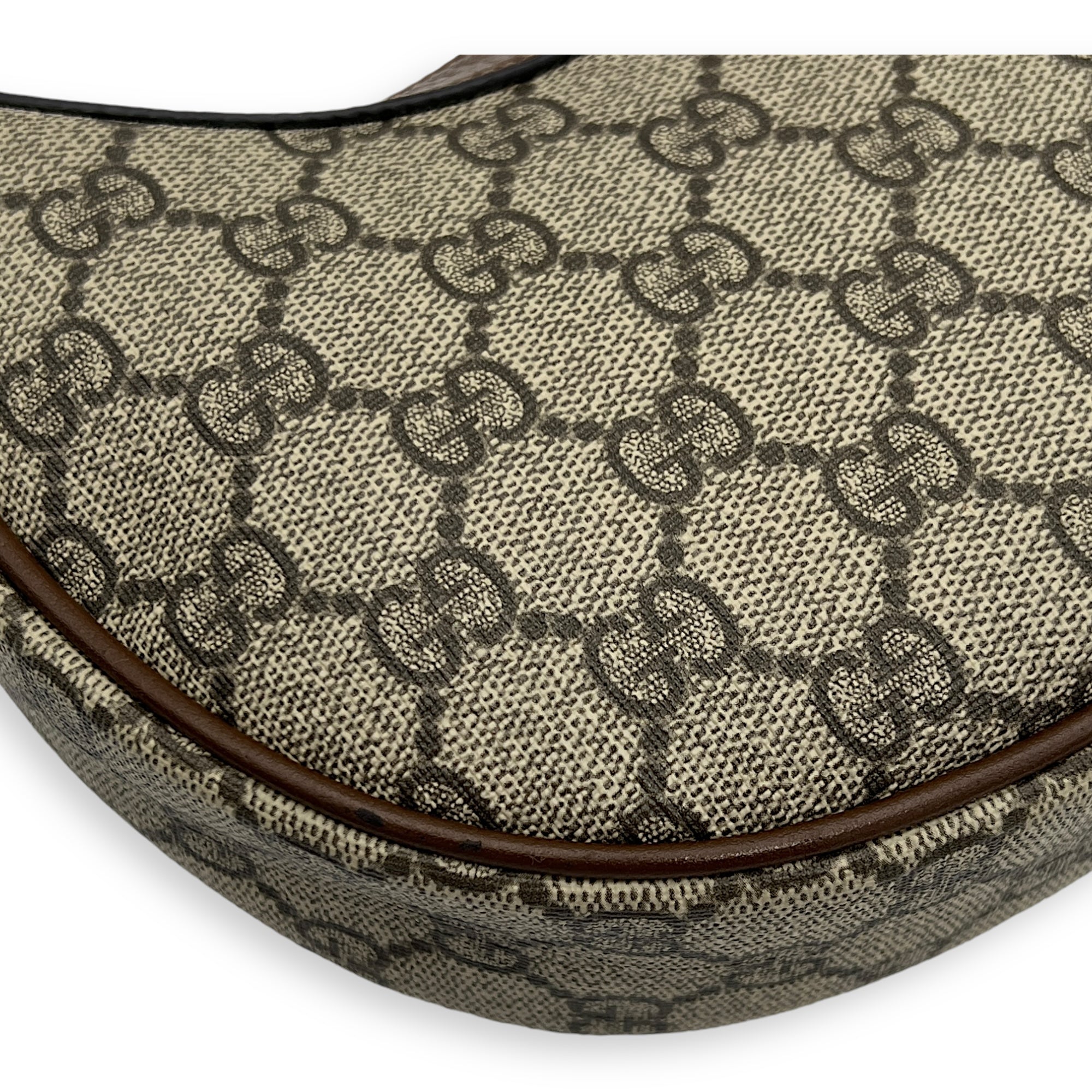 Half Moon Shoulder Bag Brown in Monogram Coated Canvas, Gold hardware - Image 11