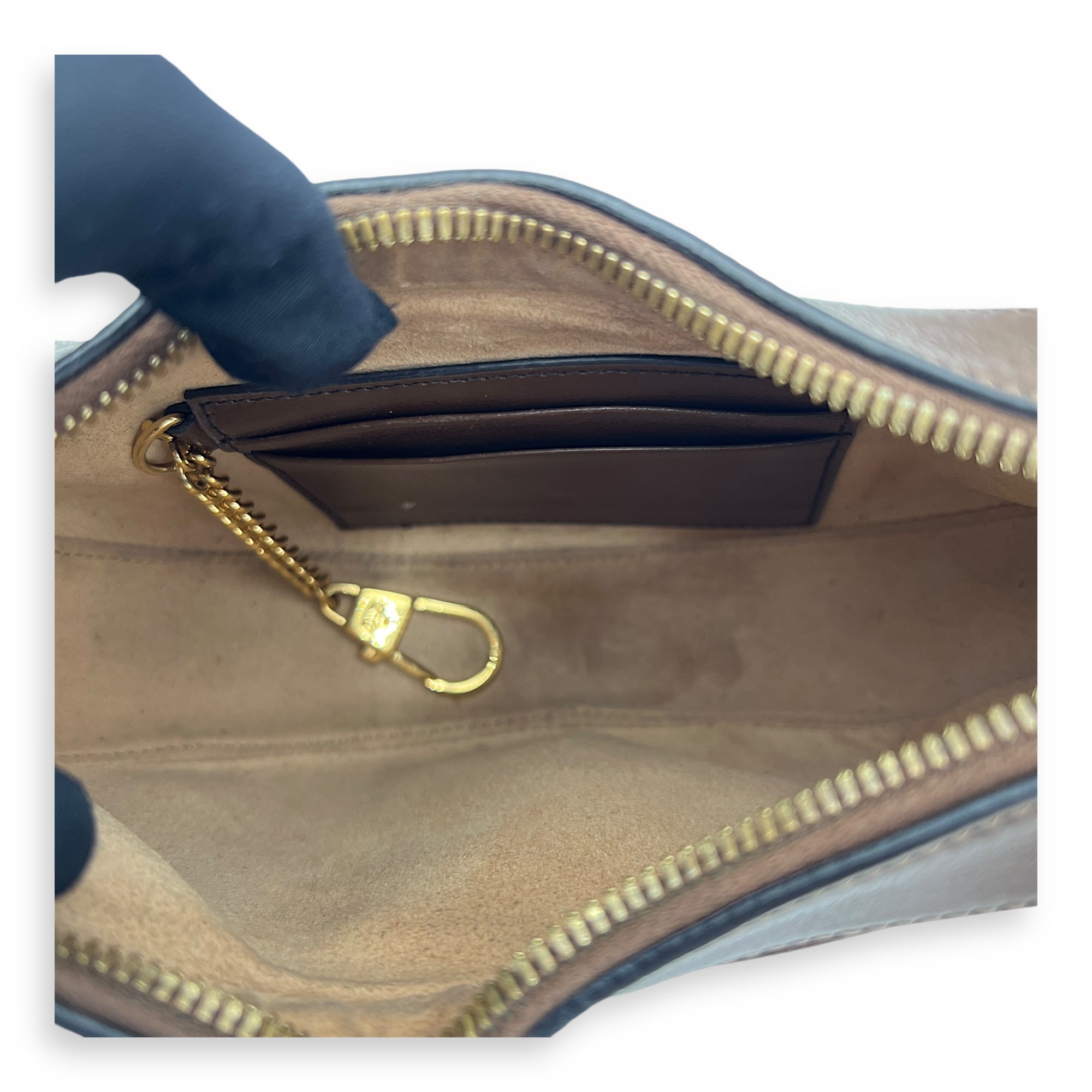 Half Moon Shoulder Bag Brown in Monogram Coated Canvas, Gold hardware - Image 6