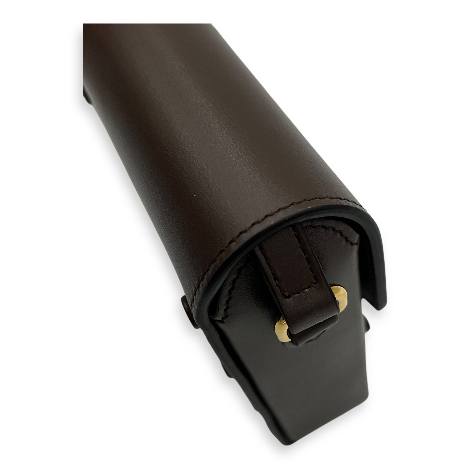 Horsebit 1955 Crossbody Bag Mini Brown in Calfskin, Gold hardware - Image 12