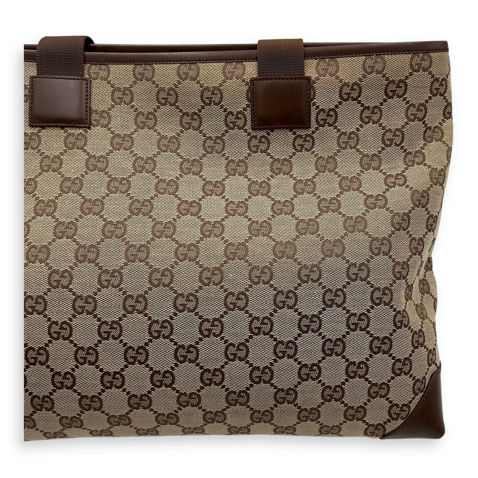 Vintage Tote Bag Brown in Jacquard, Silver hardware - Image 18