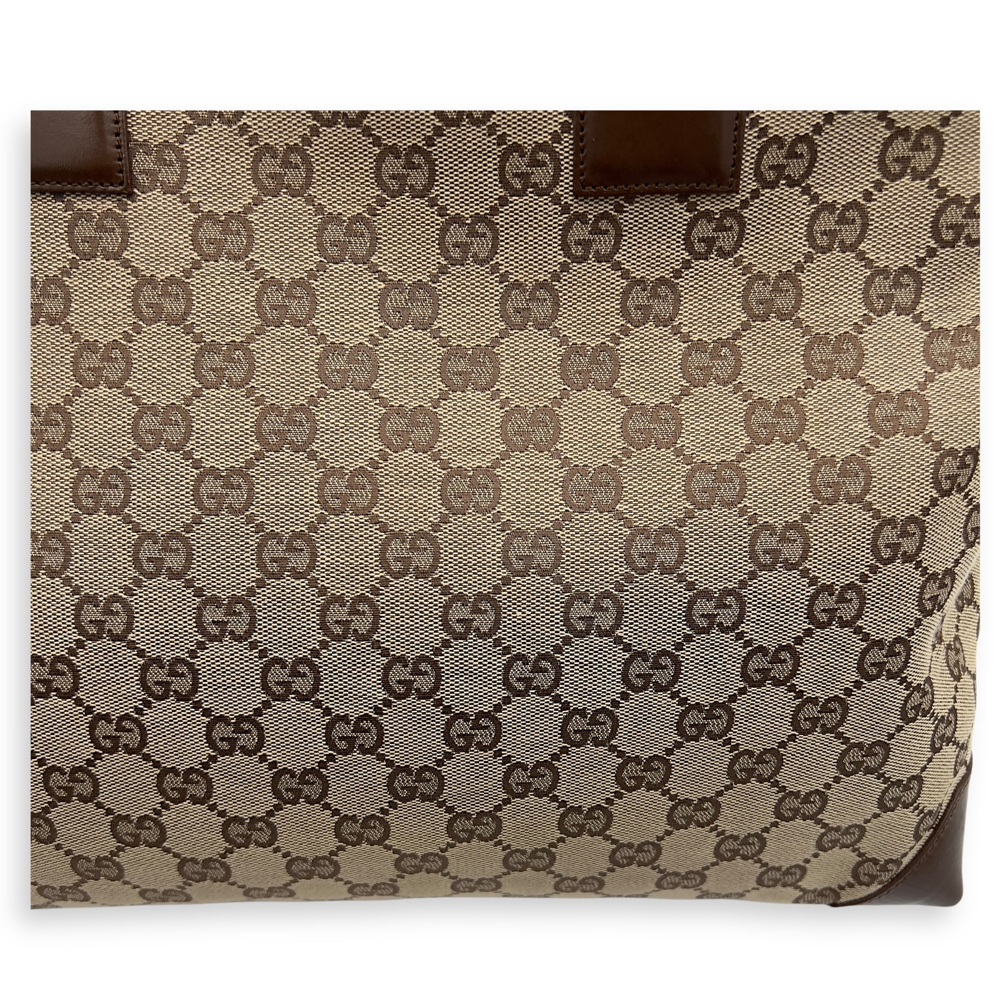 Vintage Tote Bag Brown in Jacquard, Silver hardware - Image 19