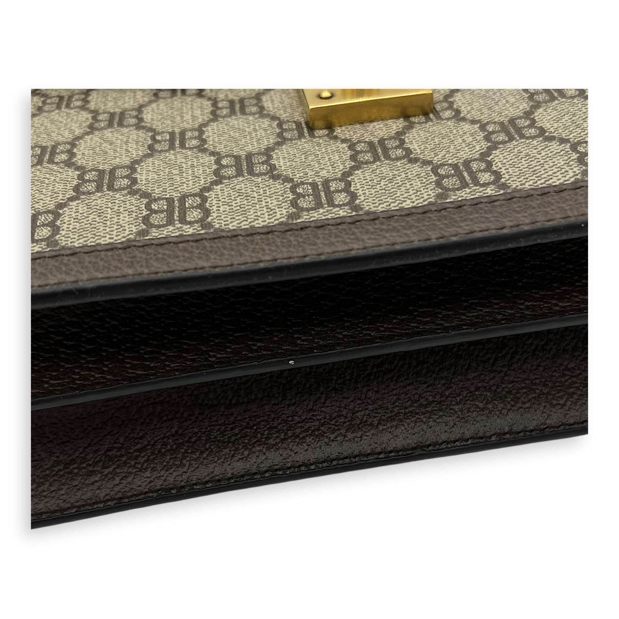 Others Top Handle Bag Brown in Coated Canvas, Gold hardware - Image 13