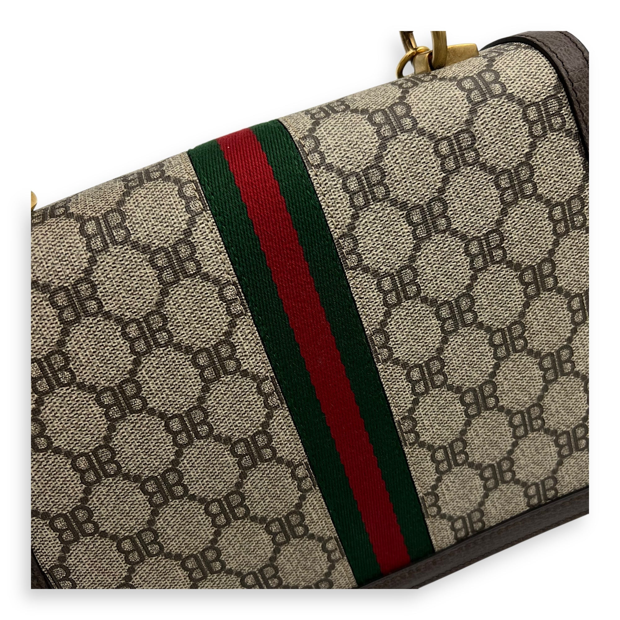 Others Top Handle Bag Brown in Coated Canvas, Gold hardware - Image 14