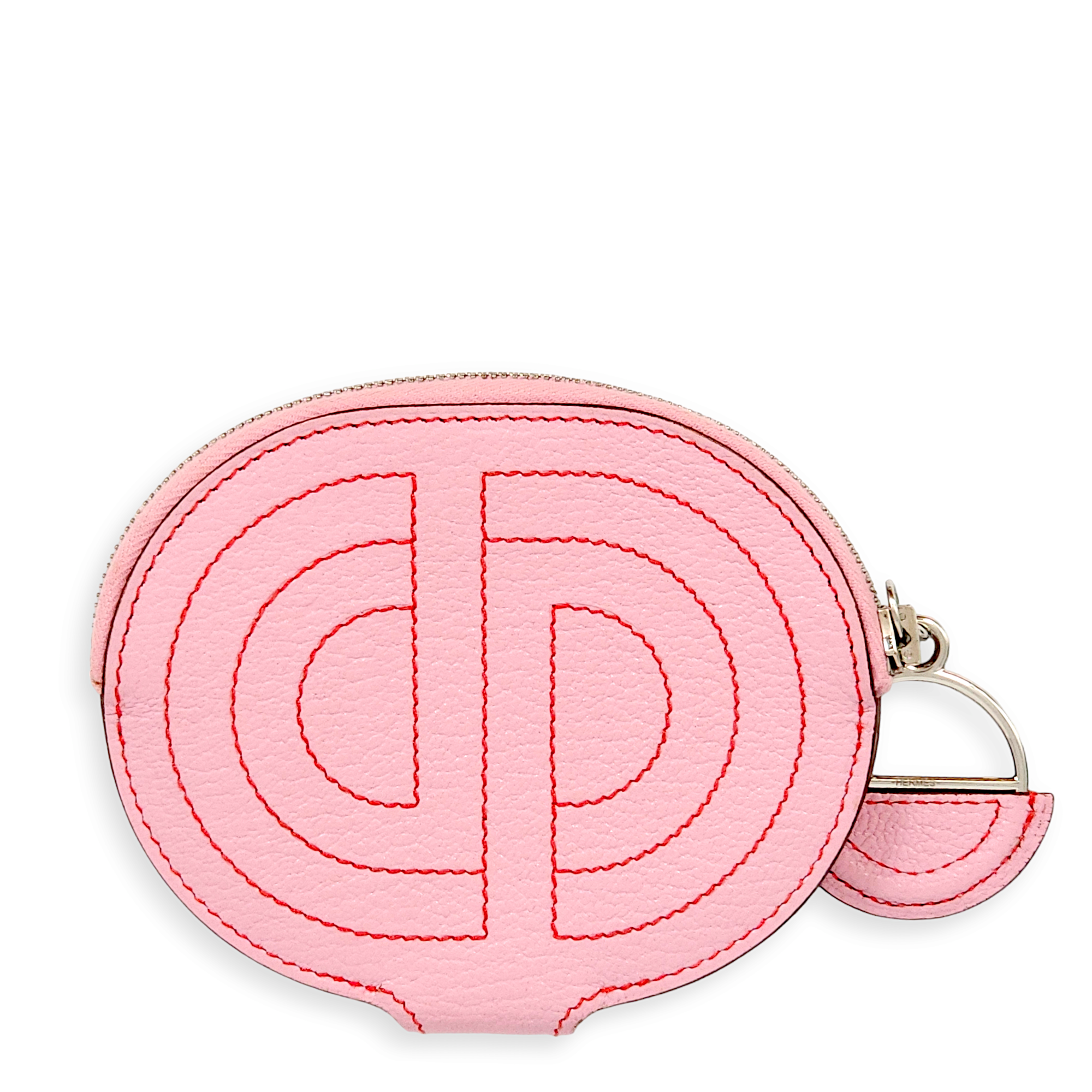 In-The-Loop Mini Mauve Sylvestre Card Holder in Chevre Mysore, Palladium hardware - Image 2