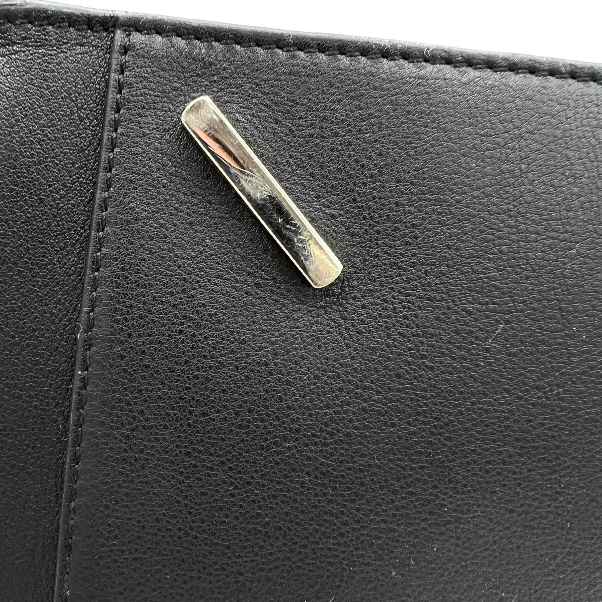 Hammock Medium Black Top Handle Bag in Calfskin, Silver hardware - Image 11