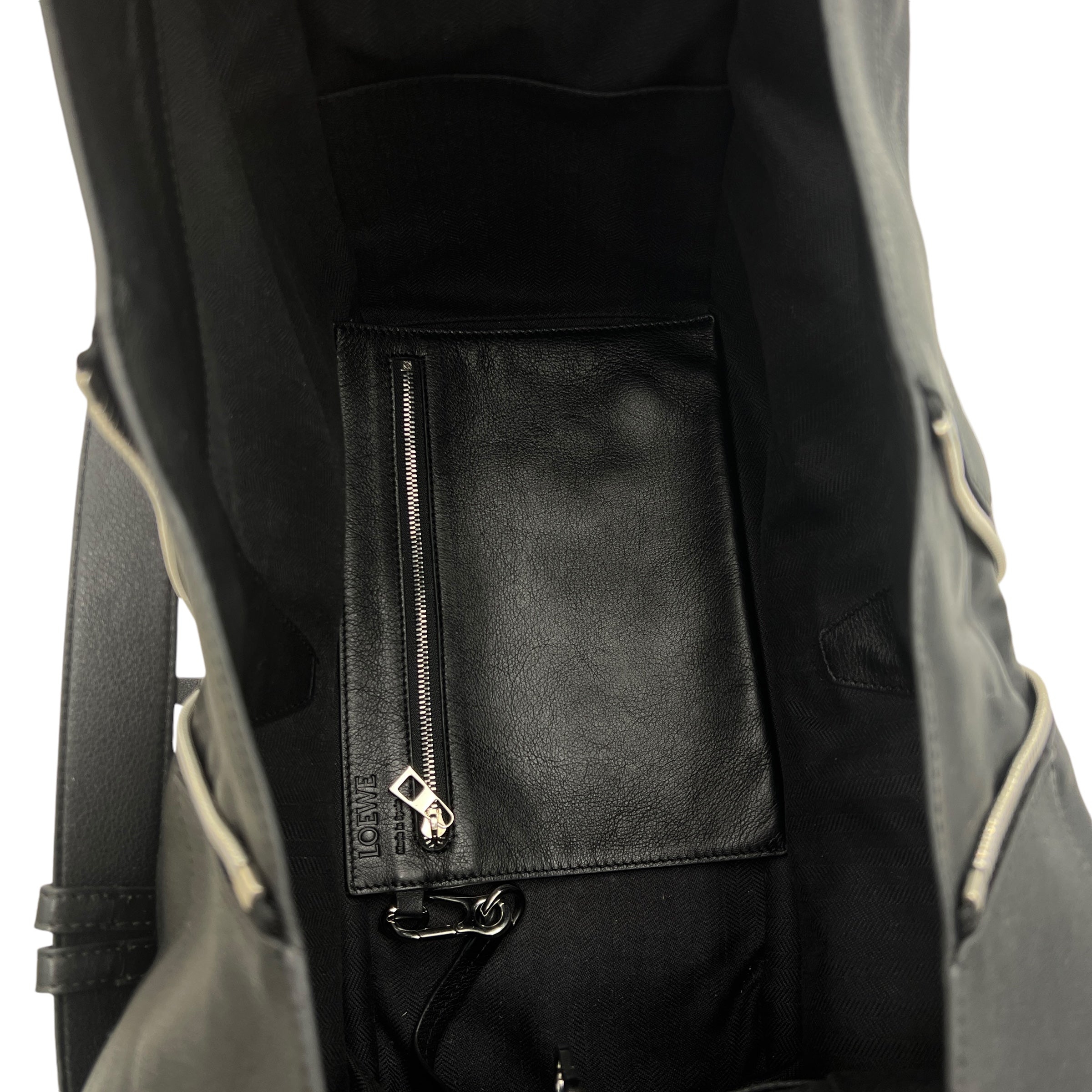 Hammock Medium Black Top Handle Bag in Calfskin, Silver hardware - Image 13