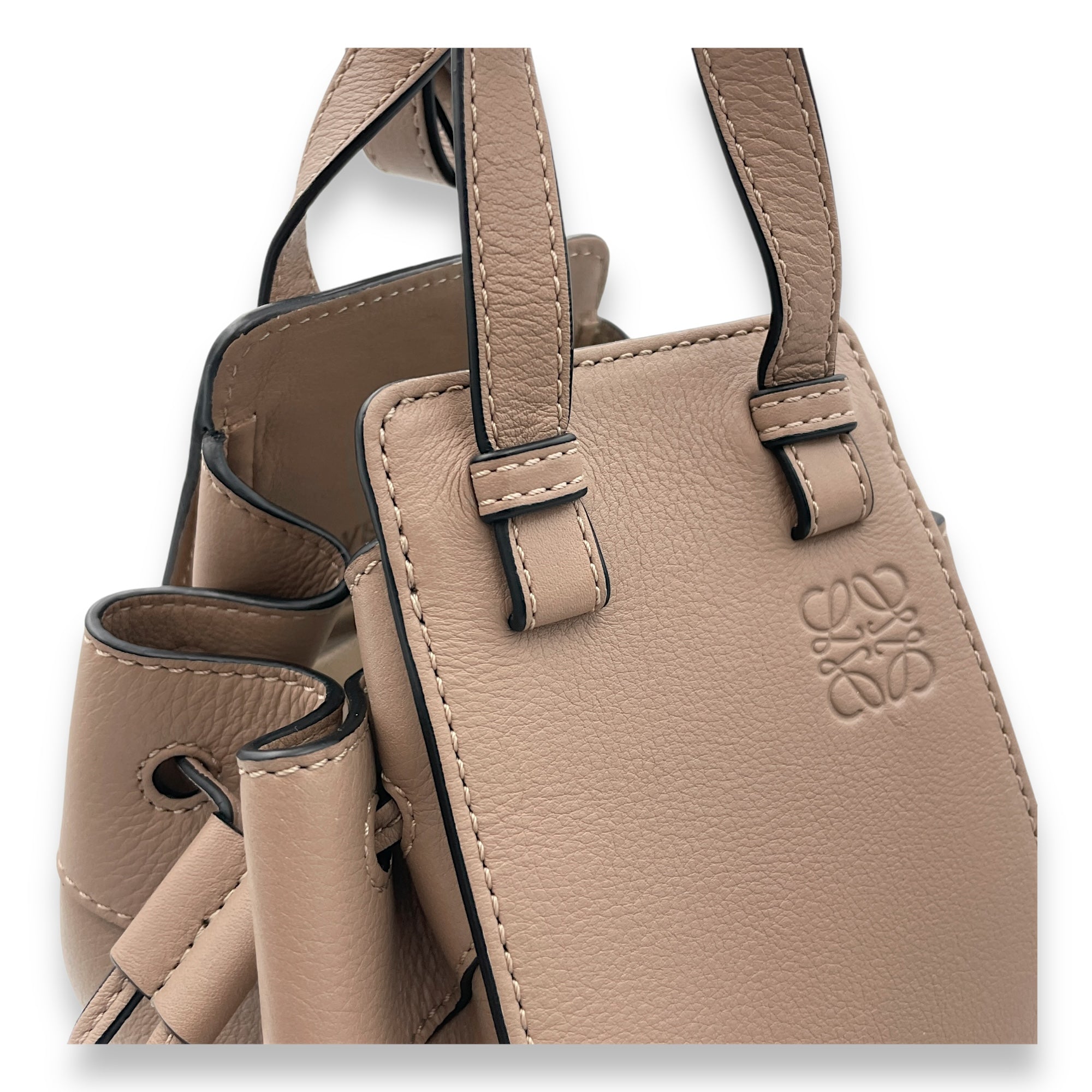 Hammock Mini Brown Top Handle Bag in Calfskin, Gold hardware - Image 6