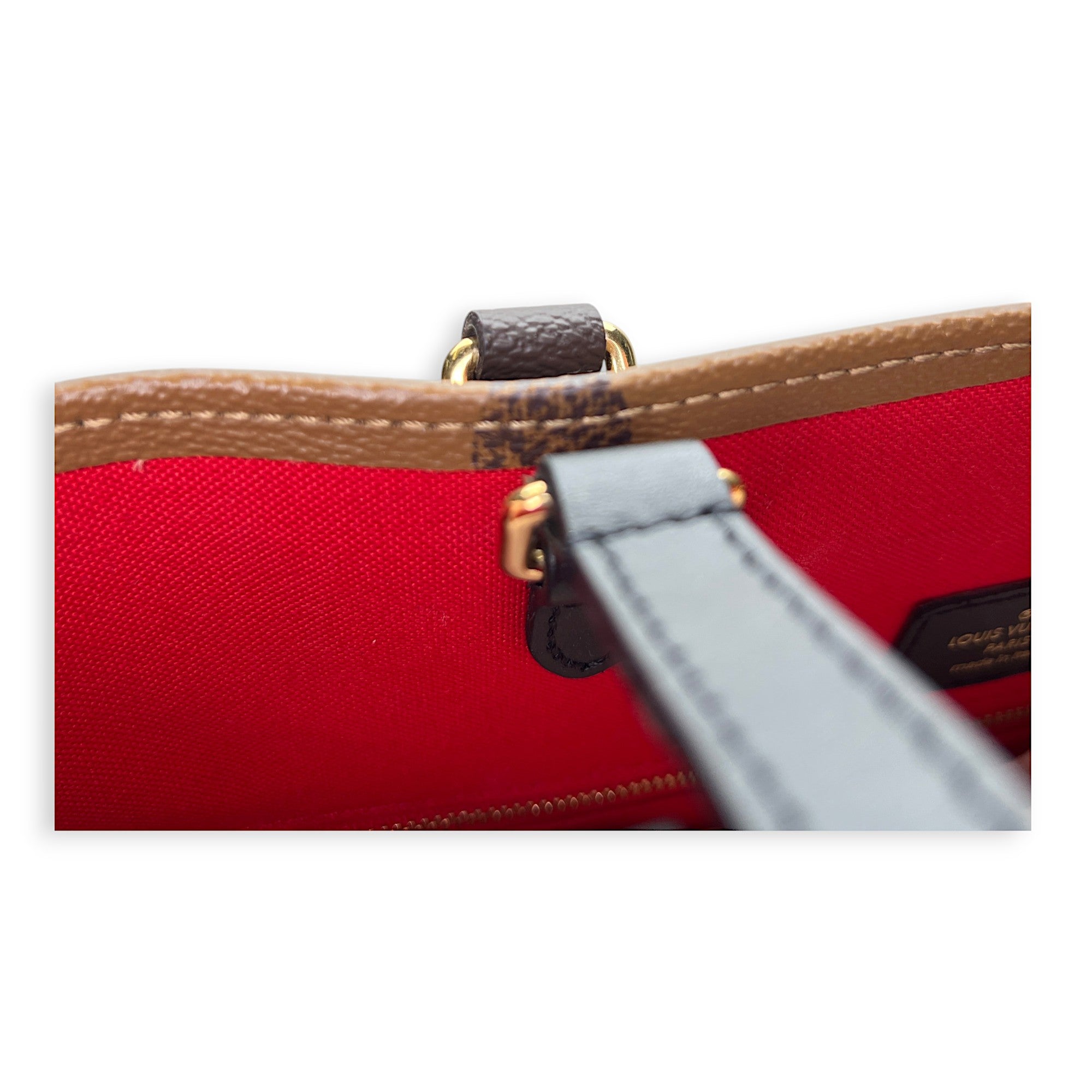 Monogram OnTheGo GM Brown Tote Bag in Coated Canvas, Gold hardware - Image 10