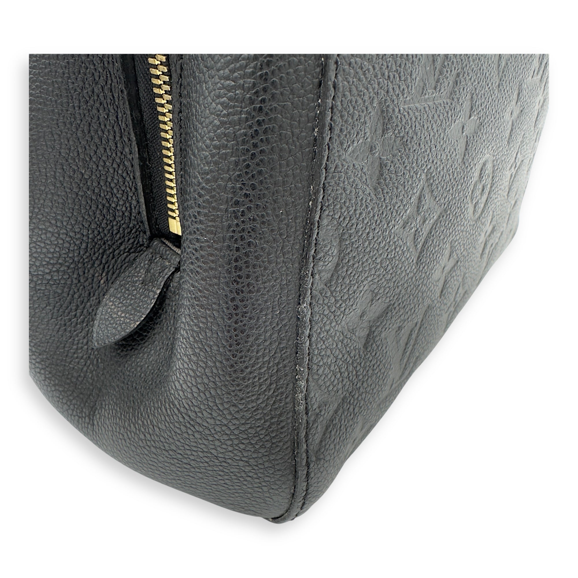 Montaigne BB Black Top Handle Bag in Monogram Empreinte Leather, Gold hardware - Image 13