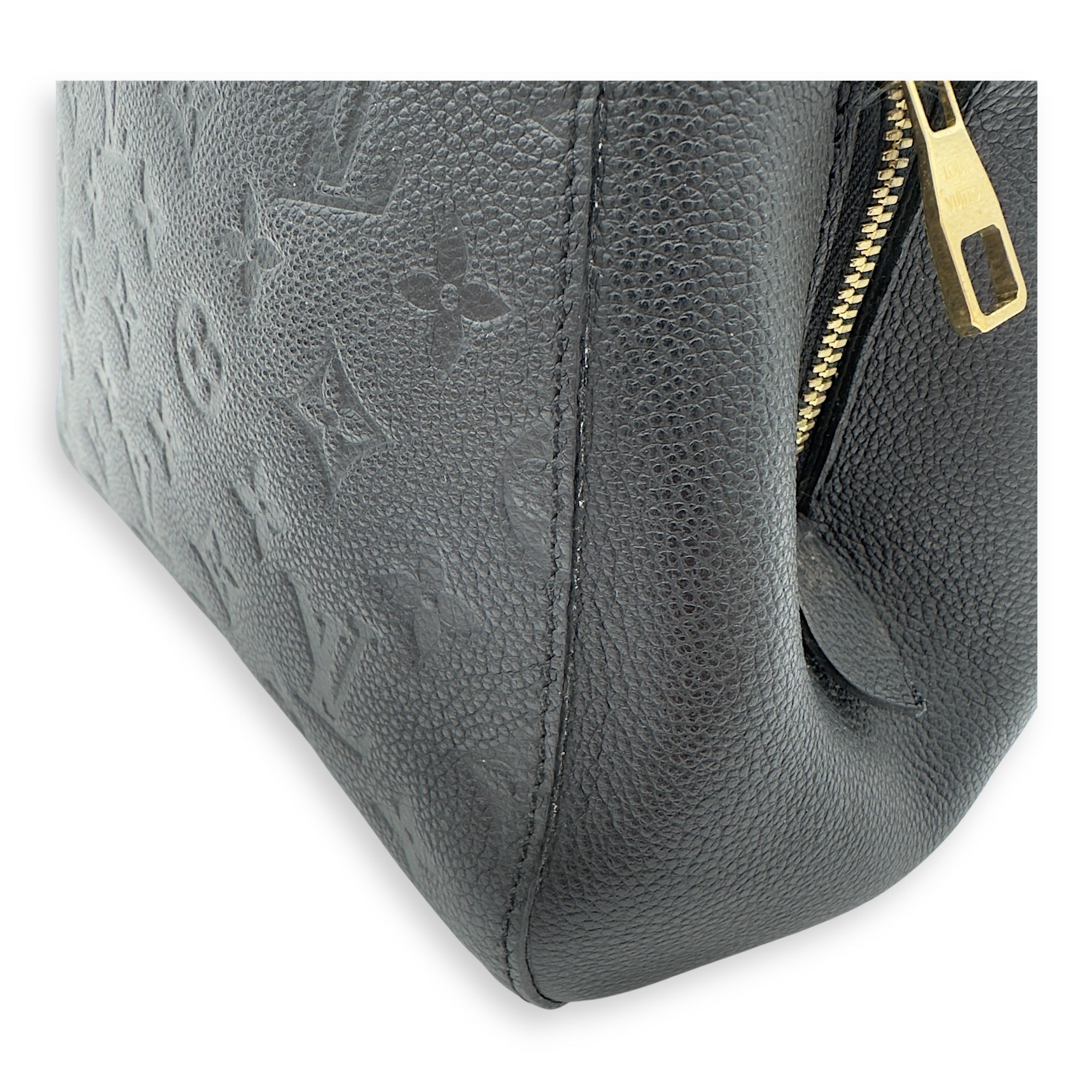 Montaigne BB Black Top Handle Bag in Monogram Empreinte Leather, Gold hardware - Image 14