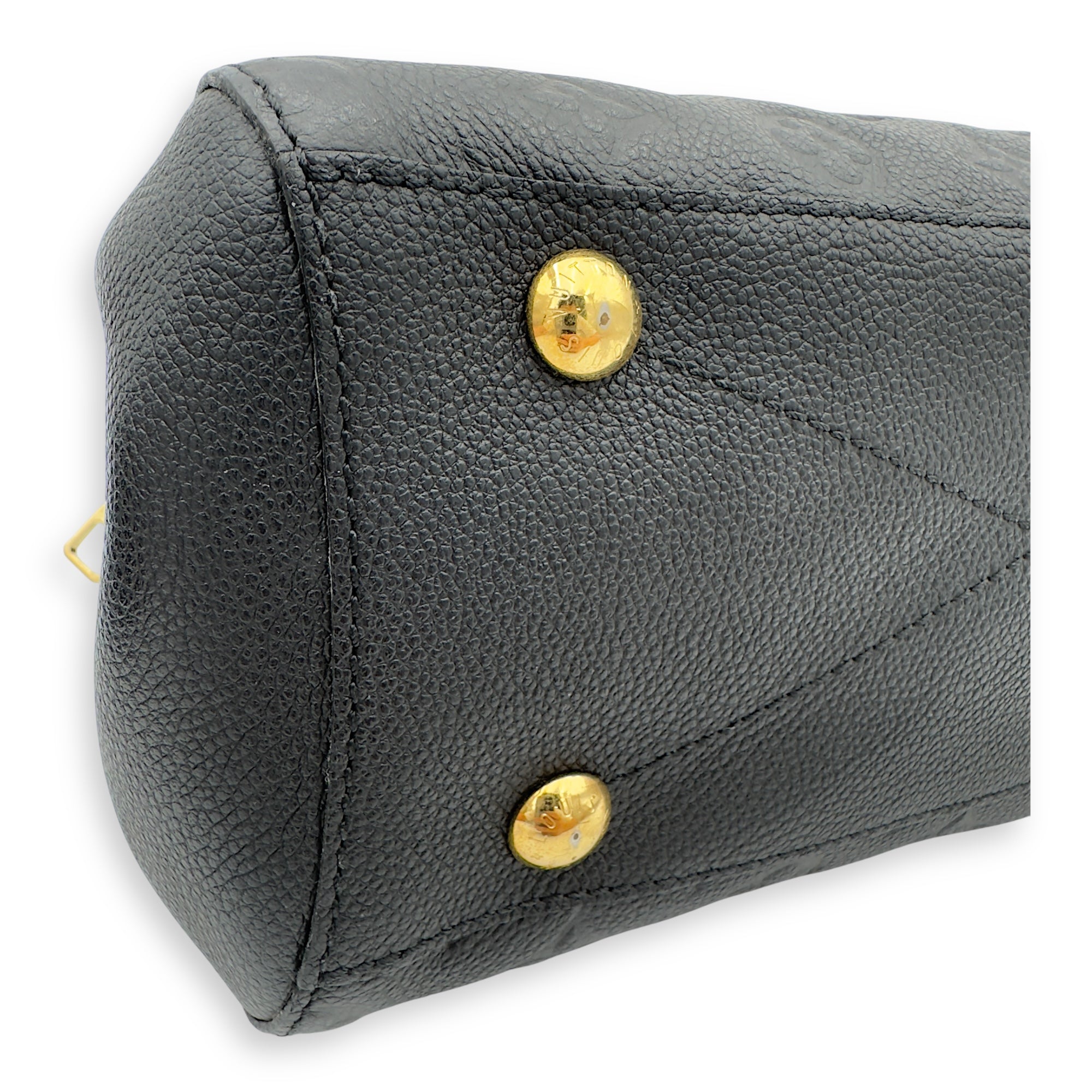 Montaigne BB Black Top Handle Bag in Monogram Empreinte Leather, Gold hardware - Image 19