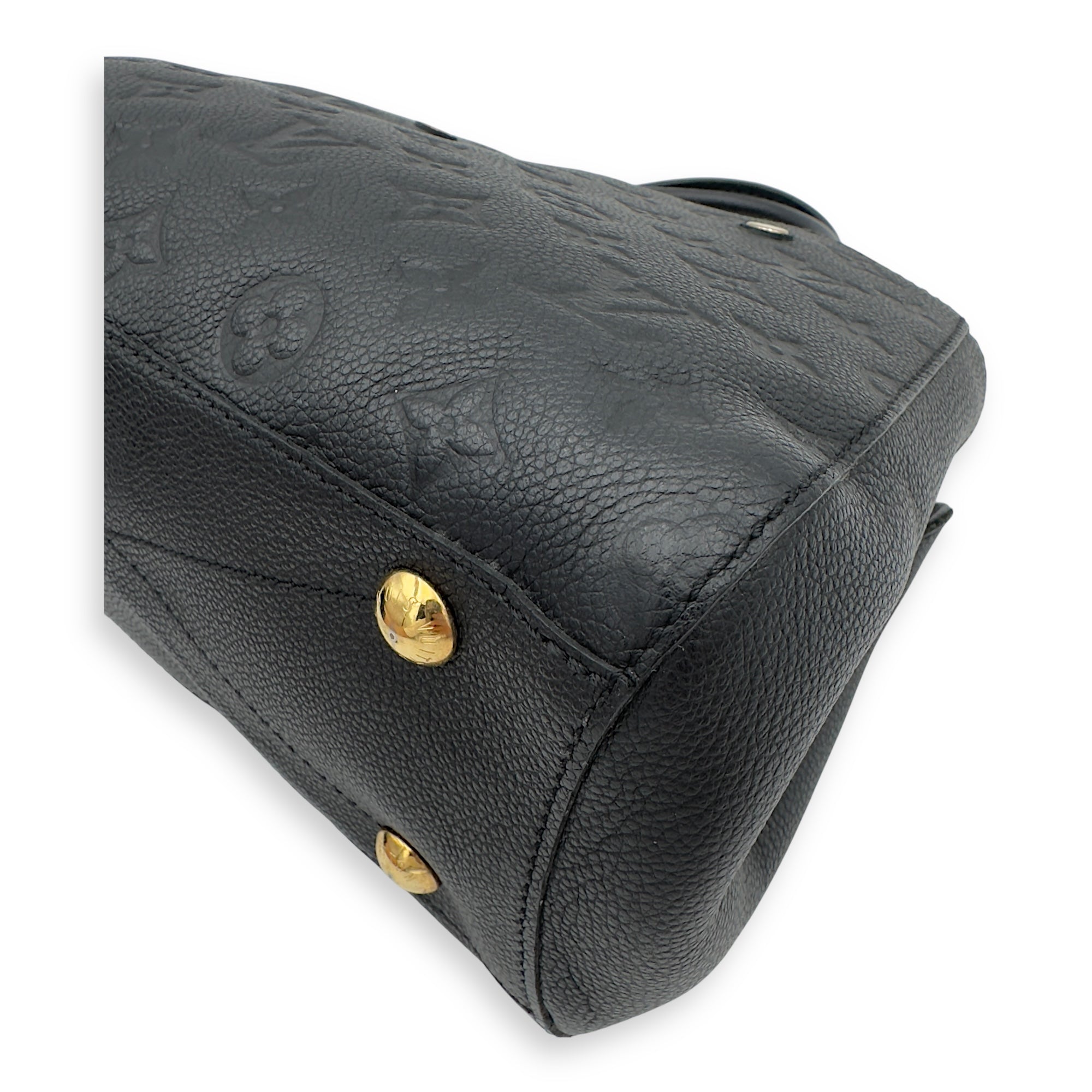 Montaigne BB Black Top Handle Bag in Monogram Empreinte Leather, Gold hardware - Image 20