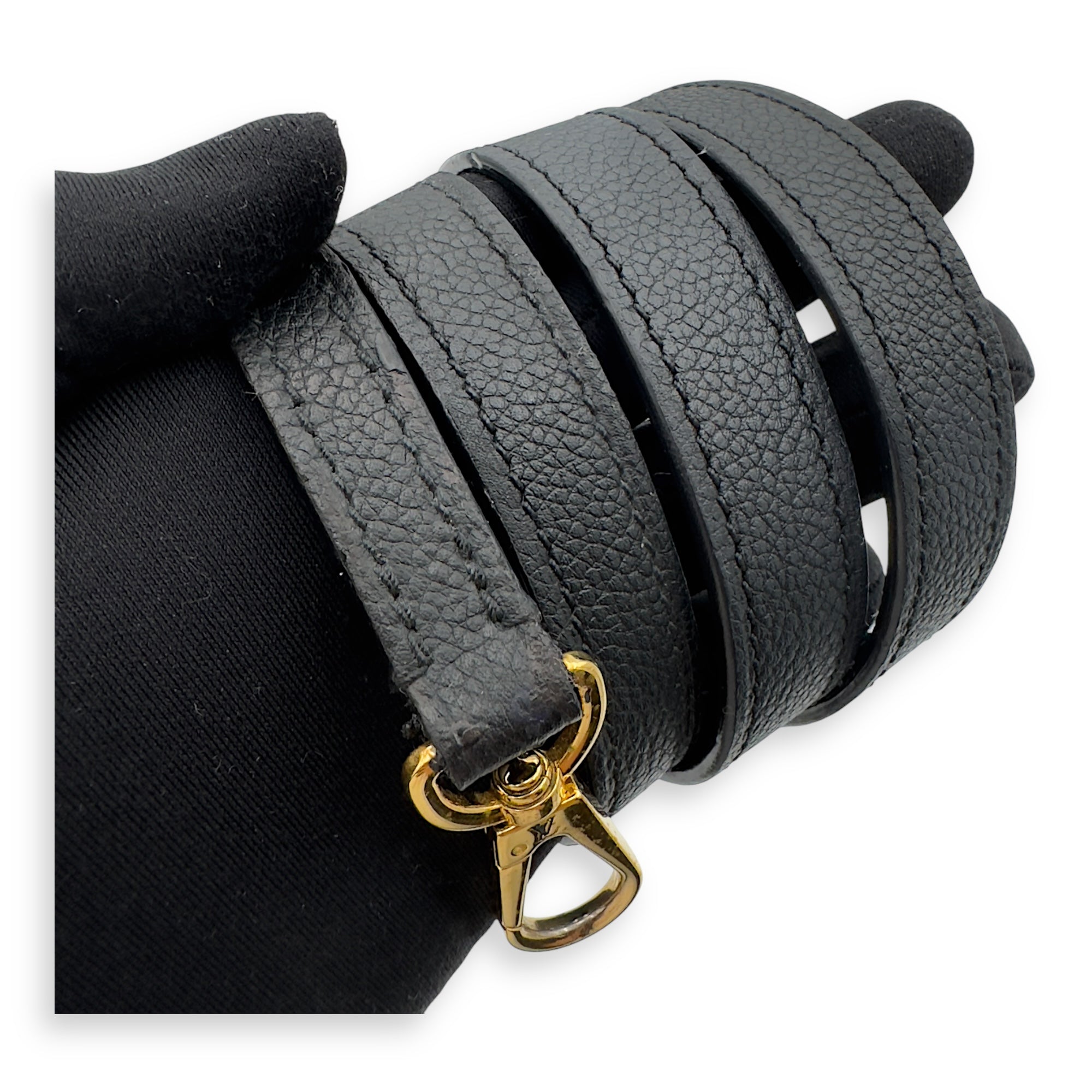 Montaigne BB Black Top Handle Bag in Monogram Empreinte Leather, Gold hardware - Image 23