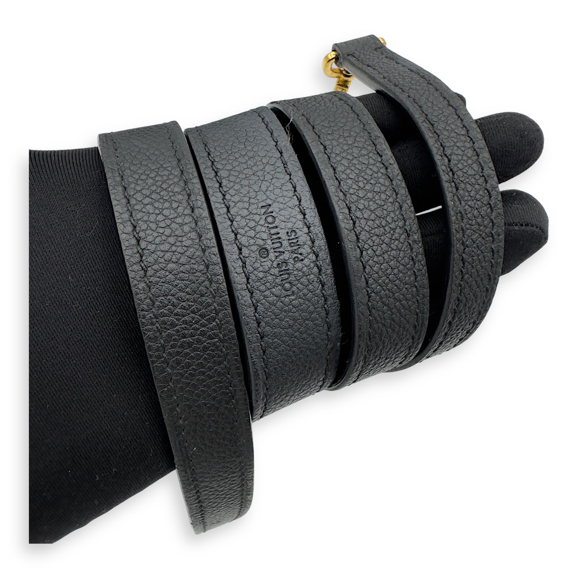 Montaigne BB Black Top Handle Bag in Monogram Empreinte Leather, Gold hardware - Image 24