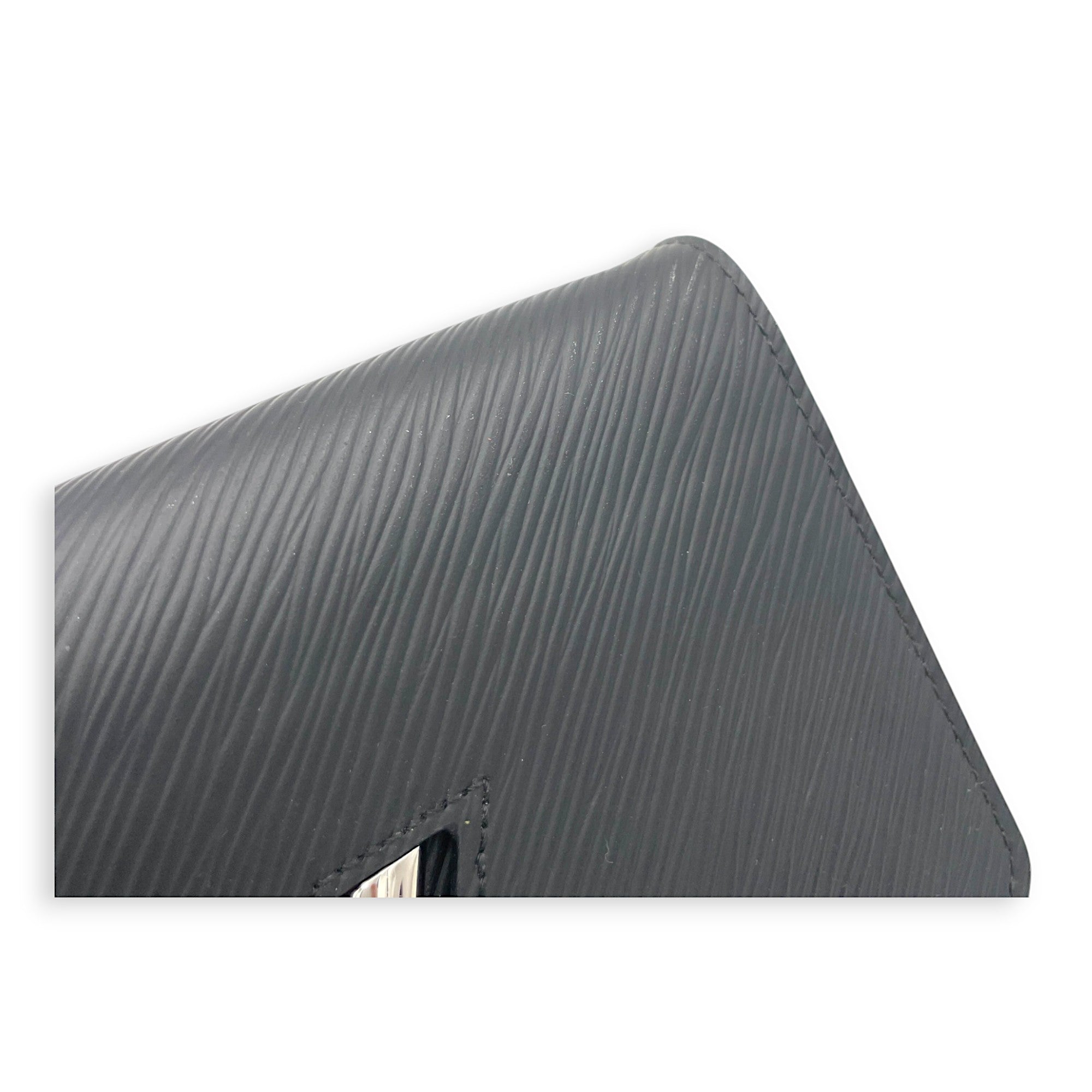 Twist Black Wallet On Chain in Epi Leather, Silver hardware - Image 9