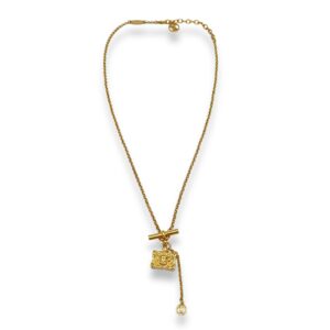 Trunk Gold Necklace in Metal, Gold hardware