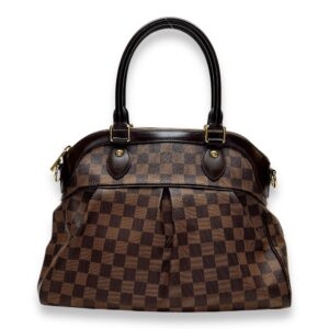 Trevi PM Top handle bag in Coated canvas, Gold Hardware