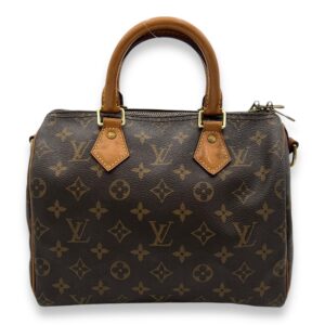 Speedy Bandouliere Top Handle Bag 25 Brown in Monogram Coated Canvas, Gold hardware