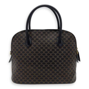 Macadam Top Handle Bag Blue in Coated Canvas, Gold hardware