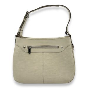 Turenne Shoulder Bag White in Epi Leather, Silver hardware