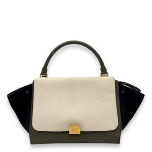 Trapeze Top Handle Bag Multi-colour in Calfskin, Gold hardware