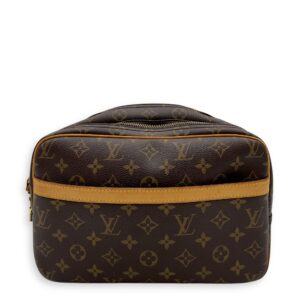 Reporter Messenger Brown in Monogram Coated Canvas, Gold hardware