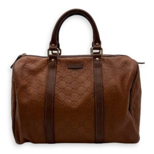 Guccissima Top Handle Bag Brown in Calfskin, Gold hardware