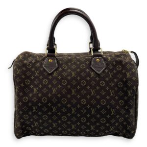 Mini Lin Speedy 30 Idylle Top Handle Bag in Canvas, Gold hardware