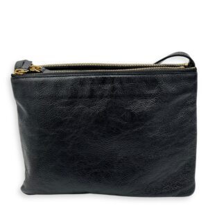 Trio Black Crossbody Bag in Calfskin, Gold hardware
