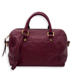 Speedy Top Handle Bag Purple in Empreinte Leather, Gold hardware
