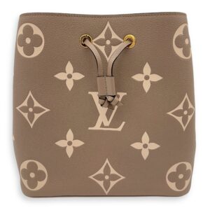 NeoNoe Bucket Bag Beige in Empreinte Leather, Gold hardware