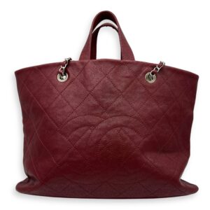 Two way bag Top Handle Bag Red in Caviar Leather, Gold hardware