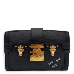 Trunk Black Clutch in Epi Leather, Gold hardware